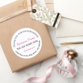 Thank you for your Business Editable Business mark Runt Klistermärke