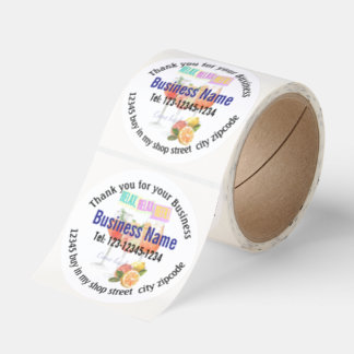 Thank you for your Business Editable Business mark Runt Klistermärke