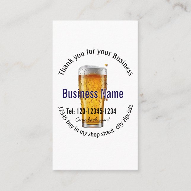 Thank you for your Business Editable Business mark Visitkort (Framsida)