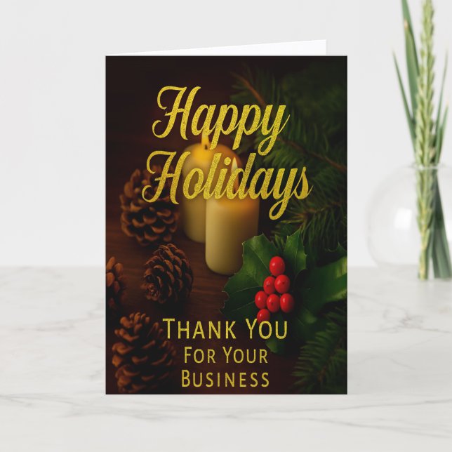 'Thank you for your business' Folded Greeting Card Kort (Framsida)