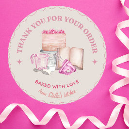 Thank you for your order Bakery Runt Klistermärke