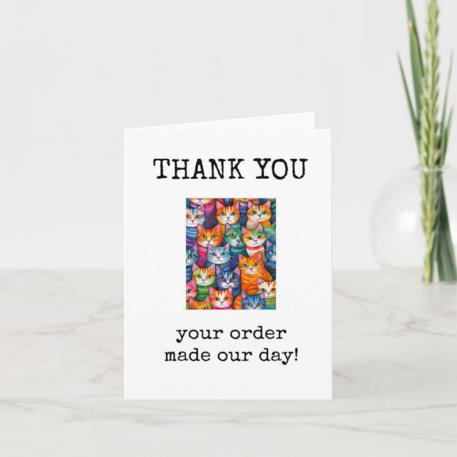 Thank You For Your Order Card Kort (Framsida)