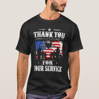 Thank You For Your Service Patriotic Veterans Day T Shirt