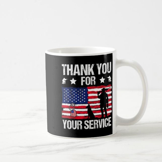 Thank You For Your Service Veterans Belgian Malino Kaffemugg (Höger)
