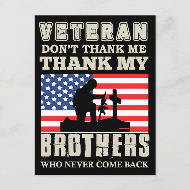 Thank You for Your Service: Veterans Day 2025  Helg Vykort (Framsida)