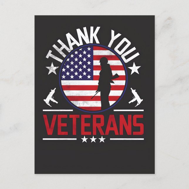 Thank You for Your Service: Veterans Day 2025  Helg Vykort (Framsida)