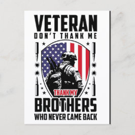 Thank You for Your Service: Veterans Day 2025 Helg Vykort