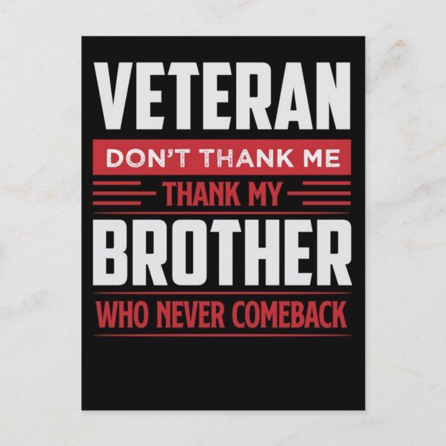 Thank You for Your Service: Veterans Day 2025  Helg Vykort (Framsida)