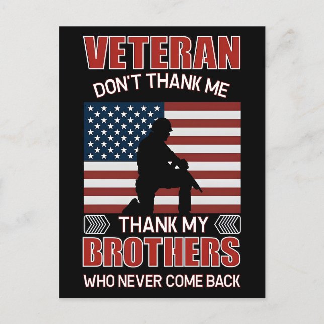Thank You for Your Service: Veterans Day 2025  Helg Vykort (Framsida)