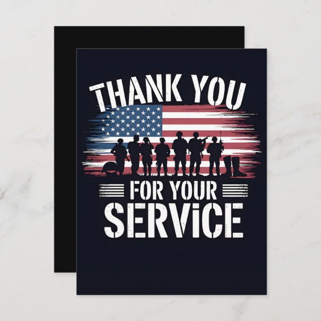 Thank You for Your Service: Veterans Day 2025  Julkort (Fram/baksida)