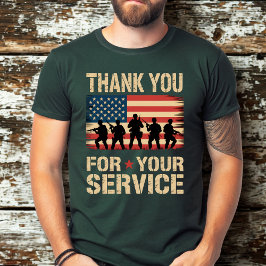 THANK YOU FOR YOUR SERVICE Veterans Day Tribute T Shirt