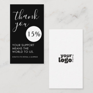Thank You for Your Support | Discount Voucher Visitkort