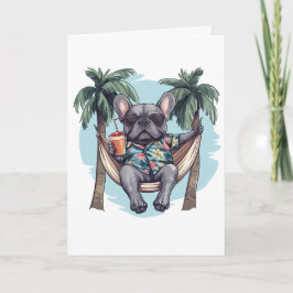 Thank You French Bulldog In Hawaiian Top Tack Kort