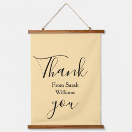 Thank you from add name yellow Pastel boho wedding
