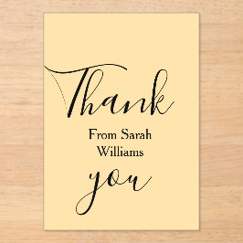 Thank you from add name yellow Pastel boho wedding