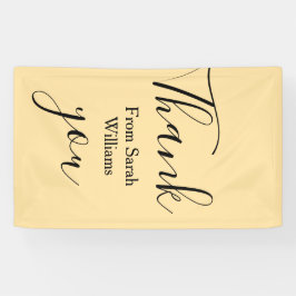 Thank you from add name yellow Pastel boho wedding