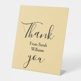 Thank you from add name yellow Pastel boho wedding