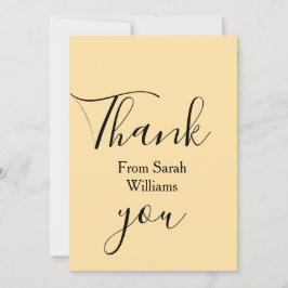 Thank you from add name yellow Pastel boho wedding Inbjudningar