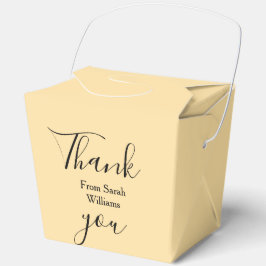 Thank you from add name yellow Pastel boho wedding Presentaskar