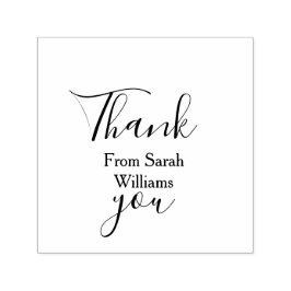 Thank you from add name yellow Pastel boho wedding Självfärgande Stämpel
