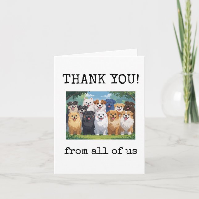 Thank You, From All of Us, Customer, Coworker Kort (Framsida)