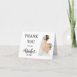 Thank you from the Bride to Be Anteckningskort
