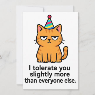Thank You Funny Cat Card - Friendship Tack Kort