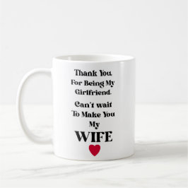 Thank You Girlfriend/Wife Valentine's Card Kaffemugg