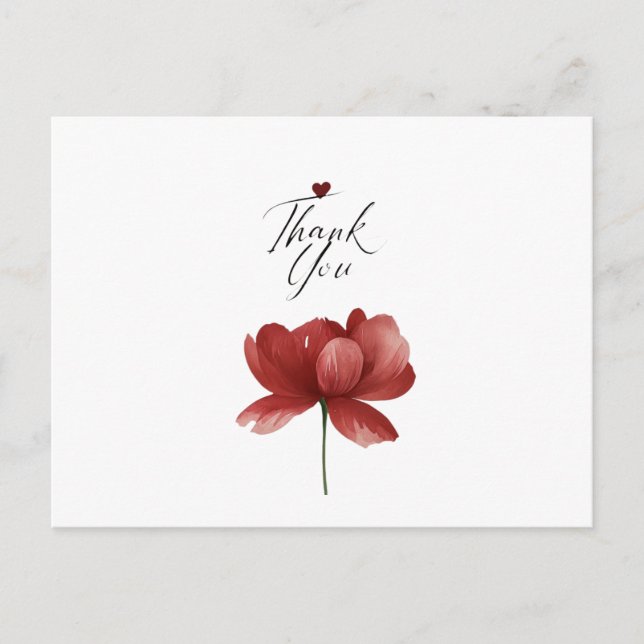 Thank You, Heart A Quiet Thank You Gratitude in Bl Vykort (Framsida)