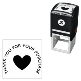 “Thank You” heart Accent Rubber Stamp Självfärgande Stämpel