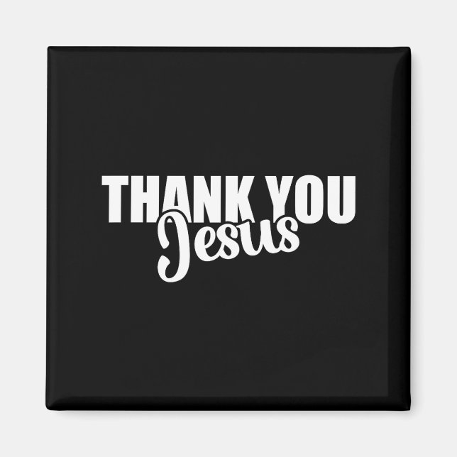 Thank You Jesus Faith Based Christian Bible Gospel Magnet (Framsidan)