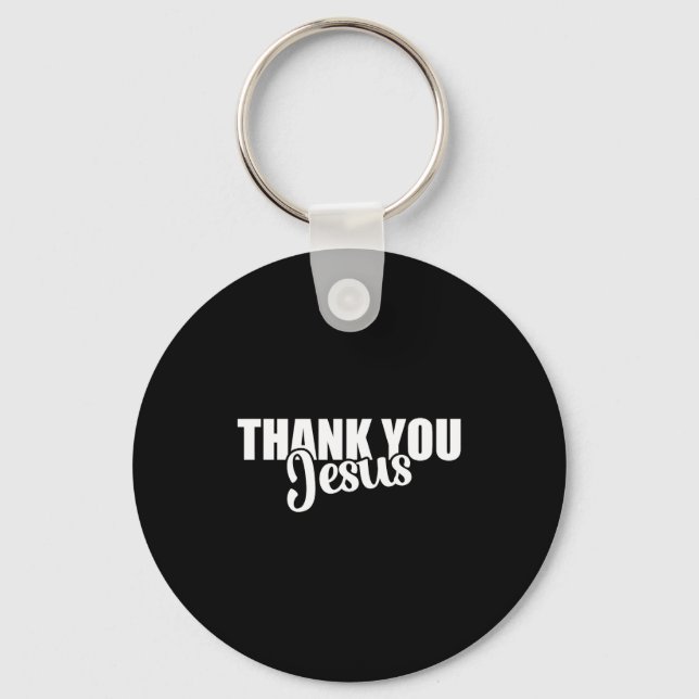 Thank You Jesus Faith Based Christian Bible Gospel Nyckelring (Framsida)