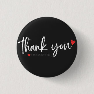 Thank You Minimalist Button Badge Knapp