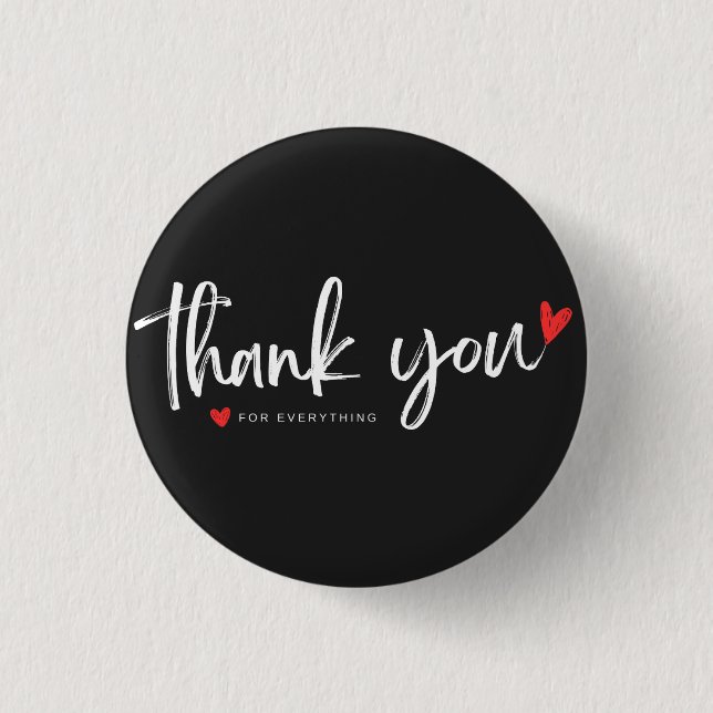 Thank You Minimalist Button Badge Knapp (Framsida)