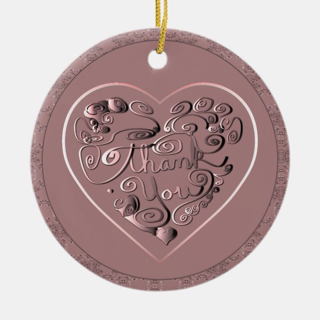 Thank you on dusty rose Ornament (Framsidan)