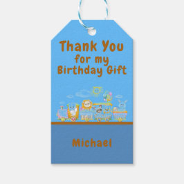 Thank you party bag gift tags presentetikett