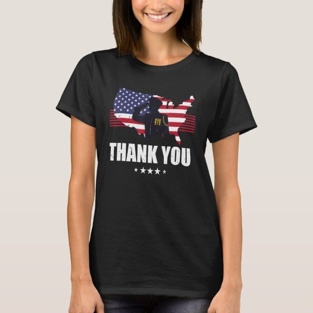 Thank You Patriotic Veteran Memorial Day 4th Of Ju T Shirt (Framsida)