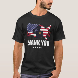 Thank You Patriotic Veteran Memorial Day 4th Of Ju T Shirt