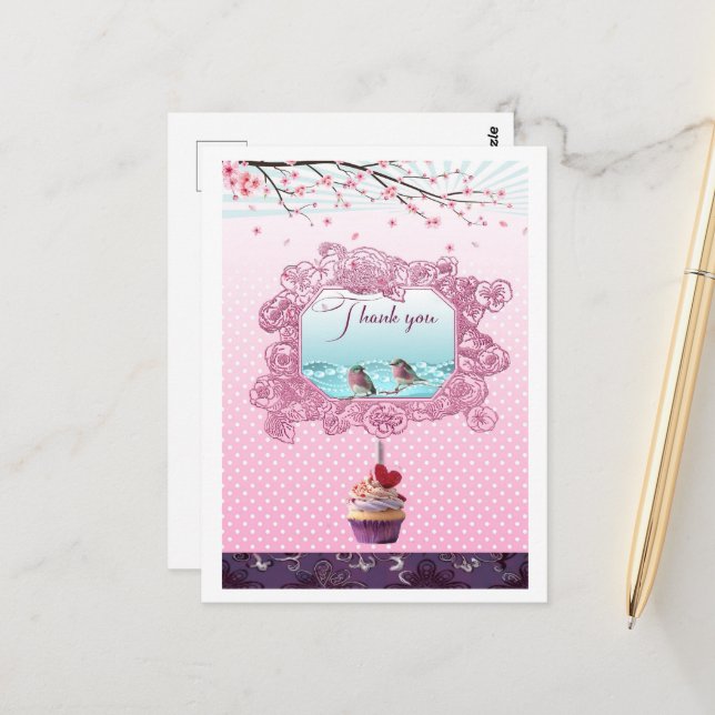 Thank You Postcard Vykort (Fram/Back In Situ)