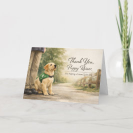 Thank You Puppy Raiser – Guide Dog Puppy Kort