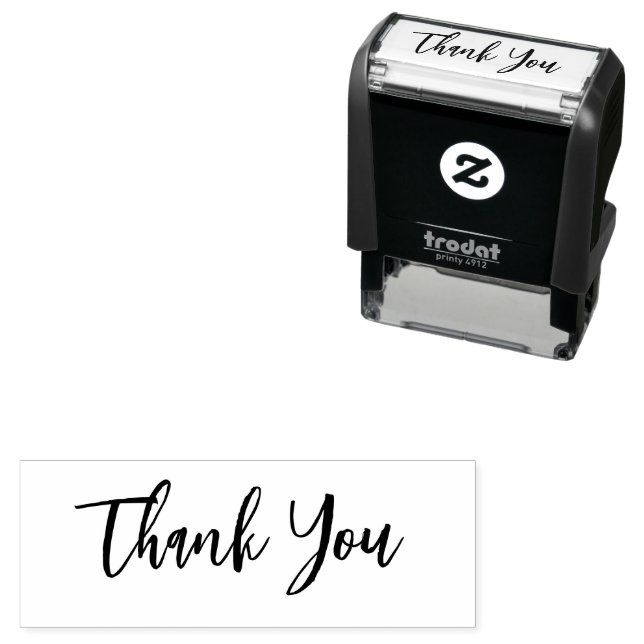 Thank You Scribble Script Text Template Självfärgande Stämpel (In Situ)