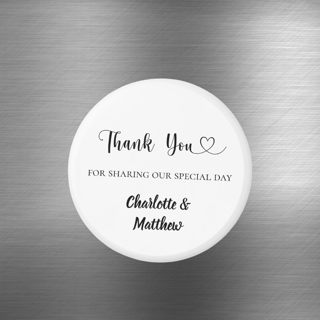 Thank you sharing our day bride groom wedding magnet (Skapare uppladdad)