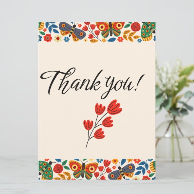 Thank You So Much - Elegant Card Julkort (Stående Fram)