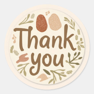 Thank You Sticker for Small Business Packaging Runt Klistermärke