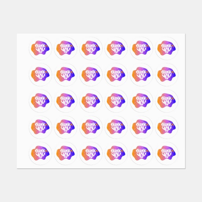 Thank You Sticker – Hand Lettering Gradient Style (Ark)
