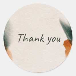 'Thank you' sticker  Runt Klistermärke