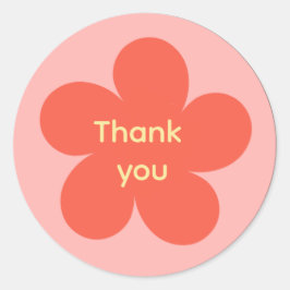 Thank you sticker  runt klistermärke