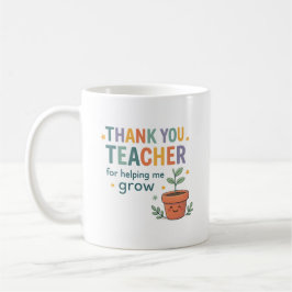 Thank You Teacher Grow Appreciation Kaffemugg
