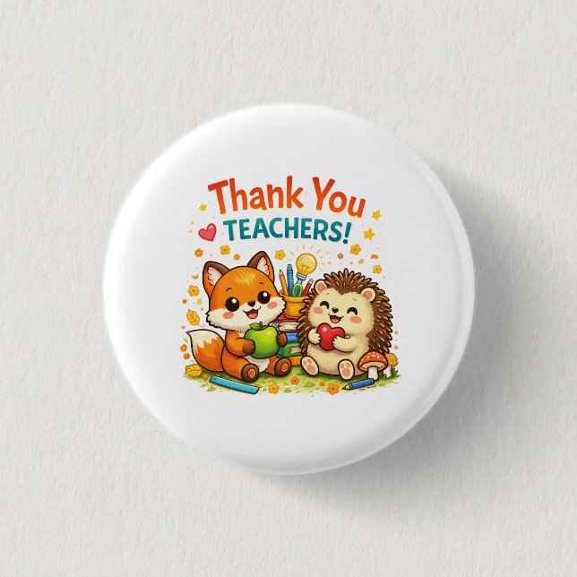 Thank You Teachers Button  Knapp (Framsida)
