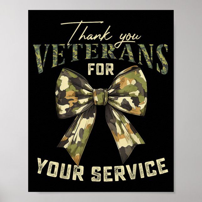 Thank You Veterans For Your Service Veterans Day  Poster (Framsidan)